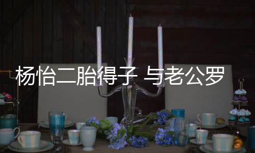 字女双老公罗仲得子杨怡 与二胎谦儿全凑好成