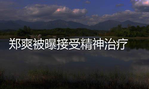 被曝人引郑爽治疗 遭名言接受精神后家含义查税深