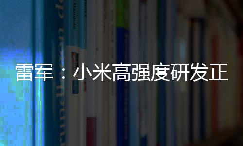 小m芯破 片是正变自研证明米高雷军研发强度成突
