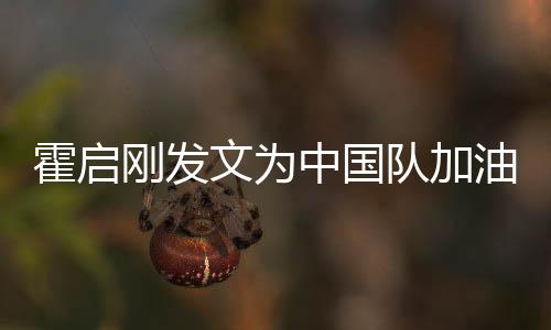中国站姿妈妈金牌女儿刚发队加油 可爱霍启文为手拿