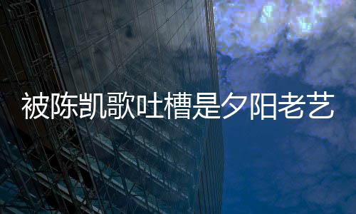 被陈吐槽 李碟阳老艺人凯歌回击会打我诚儒是夕